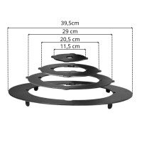 Ø36cm Uchag 2 mm Stahl Abzugsrohr Adapter-Ringe 10L Kazan Gusseisen Kasan Kessel Utschak-Ofen Utschag Feldküche Feuerstelle Campingofen Außenküche Eintopfofen