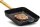 26 / 28cm Steakpfanne aus Gusseisen mit Holzgriff Grillpfanne Pfanne geeignet für Gasgrill Backofen Feuerstelle Induktion