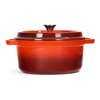 Variation: Emaillierter Gusseisen Topf mit Deckel 24 - 26...