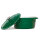 Ø24-26cm Emailliert Gusseisen Topf Bräter Dutch Oven backofengeeignet mit Deckel - für Braten Küche Backen Schmoren Grün Kochtopf Schmortopf Suppentopf Gemüsetopf