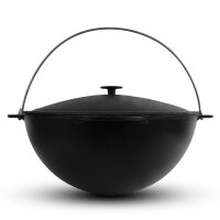 Ø40 Uchag mit 12L Kazan Utschak mit Abzugsrohr Utschag 2mm stahl Kessel mit Deckel aus Gusseisen Kasan Feuerstelle Feldküche