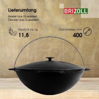Ø40 Uchag mit 15L Kazan Utschak mit Abzugsrohr Utschag 2mm stahl Kessel mit Deckel aus Gusseisen Kasan Feuerstelle Feldküche