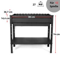 Mangal Grill 80 сm 2,0 mm Stahl mit Aschekasten für 12 Spieße BBQ Holzkohlegrill Schaschlik Grill Garten Grill