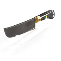 Wok 30 cm aus Gusseisen 4,7 L mit zwei Griffen Gusseisendeckel Bambus-Küchenutensilien usbekischer Pchak Laganteller handbemalt Orientalisches Kochset