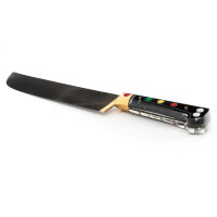 Ø30cm Wok mit zwei Griffe aus Gusseisen mit Deckel Holz Pfannenwender Pchak Messer Usbekischer Teller