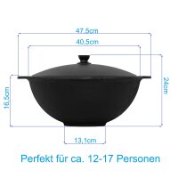 Ø40cm Uchag 2mm stahl Utschak-Ofen Abzugsrohr 12L Kazan eben Kasan Pchak Messer Utschag Feldküche Feuerstelle Campingofen Außenküche Eintopfofen Schaumkelle