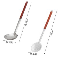 Outdoor Kochset Feuerstelle mit Abzugsrohr Ø44 cm 2 mm Stahl Gusseisen Kasan 16L aus Namangan mit Aluminiumdeckel Gasbrenner Dutch Oven Set Schaumkelle Suppenkelle