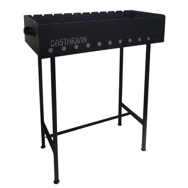 Holzkohlegrill für 11 Spieße Mangal BBQ Schaschlik Grill Außenküche Campen Garten Schaschlikgrill Grillkamin Standgrill