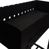 Holzkohlegrill für 11 Spieße Mangal BBQ Schaschlik Grill Außenküche Campen Garten Schaschlikgrill Grillkamin Standgrill