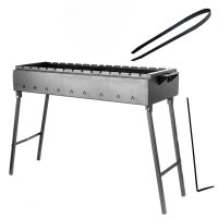 Klappbarer Mangal für 14 Spieße Holzkohlegrill...