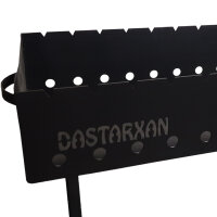 Mangal Holzkohlegrill BBQ für Spieße oder Grillrost Schaschlik Shashlyck Grill 2mm dicker Stahl