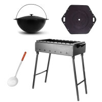 Klappbarer Schaschlikgrill 2 mm Stahl, 90 cm lang,...