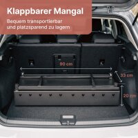 Schaschlikgrill 90 cm klappbar 2 mm Stahl Mangal Holzkohlegrill für 14 Spieße 8L Gusseisen Kazan mit Deckel Adapterringe 4 mm Grillset BBQ Campinggrill
