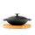 Wok Ø28 cm Wokpfanne 3,7 L Bratpfanne Gusseisen Deckel Asia Schmortopf 2x Servierpfanne 22 cm aus Gusseisen emailliert Wok-Pfanne mit Holzbrett Lagan Ljagan
