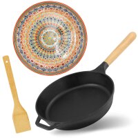 Pfannenset orientalische Motiven Gusseisenpfanne 28 cm...