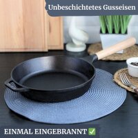 Pfannenset orientalische Motiven Gusseisenpfanne 28 cm Pfannenwender Oriental Lagan Ljagan Schmorpfanne Induktion