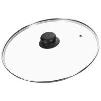 Ø24-28cm Grillpfanne aus Gusseisen mit Glasdeckel Steakpfanne BRIZOLL Bratpfanne Holzgriff Gusseisenpfanne Feuerpfanne Gusspfanne Cast Iron Pan alle Herdarten Induktion