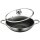 Wok Ø32-40cm Bratpfanne Edelstahl Antihaft Wokpfanne Glasdeckel Asia Schmortopf Induktion