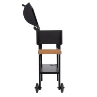 Robuster Holzkohlegrill aus 3 mm Stahl mit Deckel, Rollen und Seitenablage BBQ Schaschlik Grill Mangal