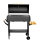 Robuster Holzkohlegrill aus 3 mm Stahl mit Deckel, Rollen und Seitenablage BBQ Schaschlik Grill Mangal