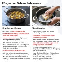 Kochtopf  Ø 24 - 28 cm – Edelstahl Induktion niedriger Topf mit Antihaft-Wabenstruktur, Glasdeckel & ergonomischen Griffen, spülmaschinenfest & langlebig