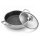 Kochtopf  Ø 24 - 28 cm – Edelstahl Induktion niedriger Topf mit Antihaft-Wabenstruktur, Glasdeckel & ergonomischen Griffen, spülmaschinenfest & langlebig