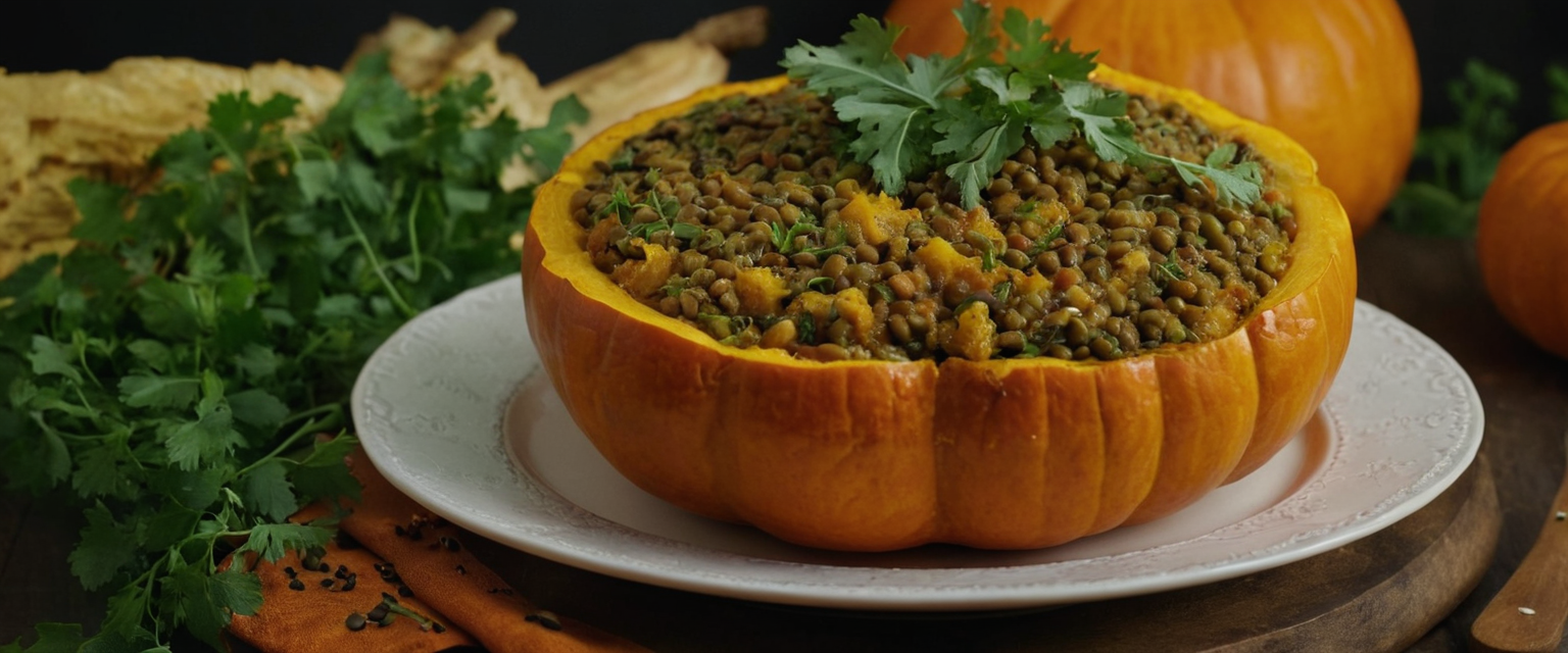 gefüllter Kürbis